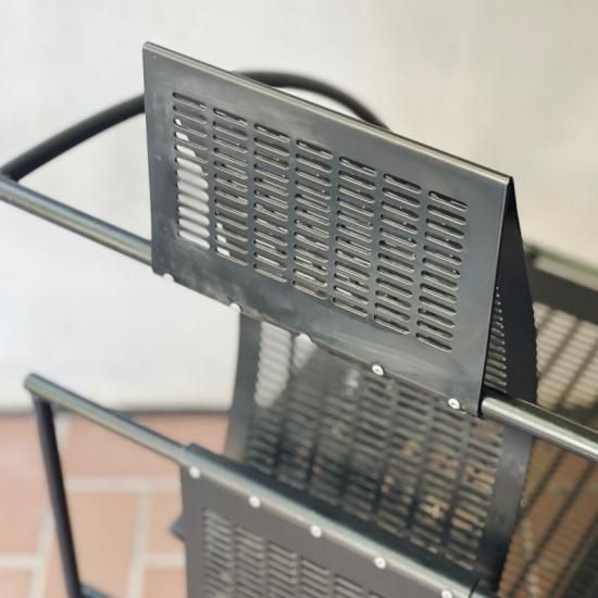 stoop | “QUINTA” Chair by Mario Botta for Alias in Steel