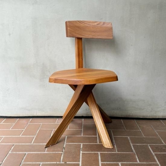 Pierre Chapo / S34 Chair with 7-shaped back - NICK WHITE
