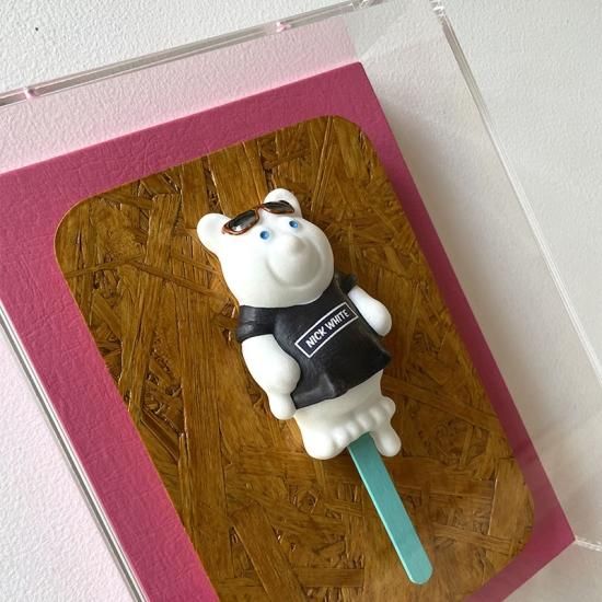 内田有さんの作品　Cool It　白クマ　アイスキャンディー　ドット　アート 内田有 | Yu Uchida – C-DEPOT
