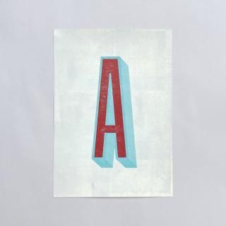 Small Caps Letterpress Print Poster / (A,M,E,J,L,S)