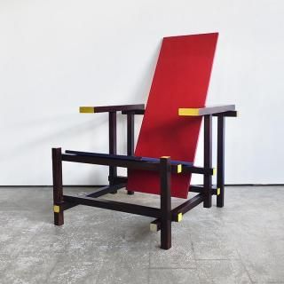 Red and Blue Lounge Chair