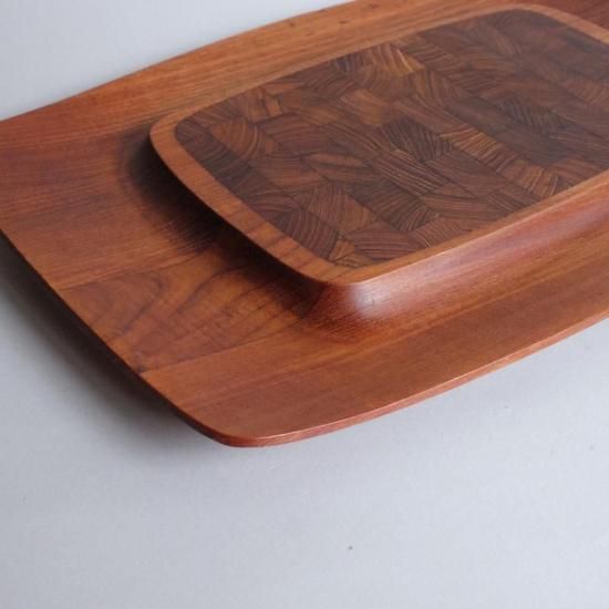 【ひろ】DANSK ダンスク 1960’s  カッティングボード 送料無料 チーク チーズ カッティングボード&ナイフ □ DANSK