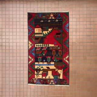 Afghan Art Rug / AM5<img class='new_mark_img2' src='https://img.shop-pro.jp/img/new/icons5.gif' style='border:none;display:inline;margin:0px;padding:0px;width:auto;' />