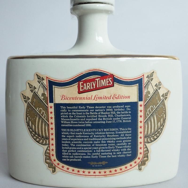 【レア】アーリータイムズ　アメリカ建国２００年　記念ボトル　757ml 特級 Early Times Bottle / American Revolution Bicentennial - NICK WHITE