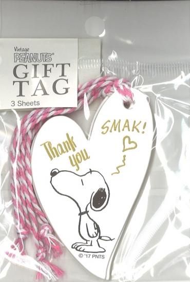 Peanuts Snoopy スヌーピー ギフトタグ サンキューthank You 3枚入り Sc Sticker