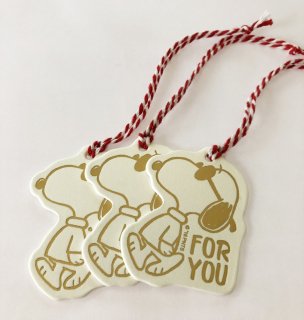 PEANUTS　SNOOPY　スヌーピー　ギフトタグ　For you　3枚入り