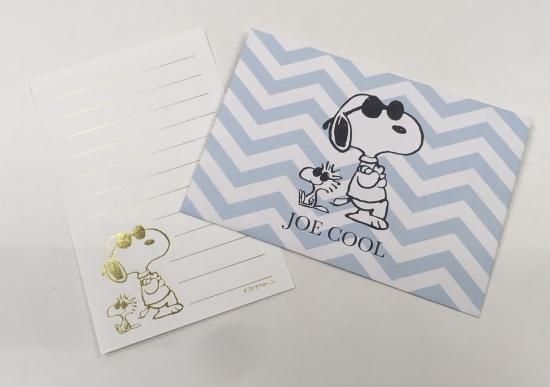 Peanuts Snoopy スヌーピー ミニレターセット ジョークール ブルーストライプ 3セット入り Sc Sticker