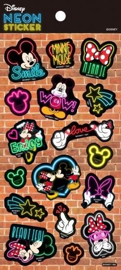 Disney 蛍光色 ネオンカラーステッカー ディズニー ミッキーミニー Sc Sticker Disney 蛍光色 ネオンカラーステッカー ディズニー ミッキーミニー Sc Sticker