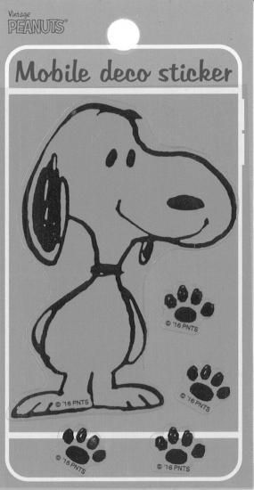 Peanuts Snoopy スヌーピー 貼って剥がせるモバイルデコステッカー クラッシックスヌーピー Sc Sticker Peanuts Snoopy スヌーピー 貼って剥がせるモバイルデコステッカー クラッシックスヌーピー Sc Sticker
