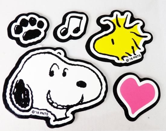 Peanuts Snoopy スヌーピー 貼って剥がせる レザーステッカー スヌーピーアイコン Sc Sticker