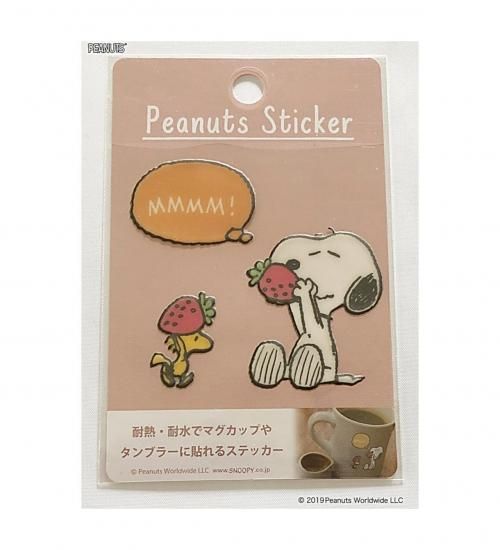 Peanuts Snoopy スヌーピー 貼って剥がせる 耐熱 耐水ステッカー 苺 ストロベリー Sc Sticker Peanuts Snoopy スヌーピー 貼って剥がせる 耐熱 耐水ステッカー 苺 ストロベリー Sc Sticker