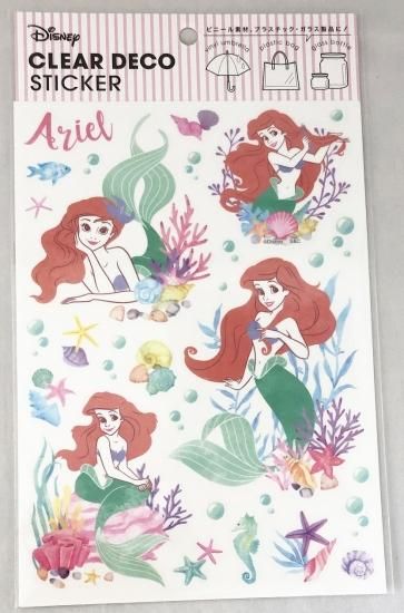 Disney ディズニー クリアデコステッカー アリエル Sc Sticker