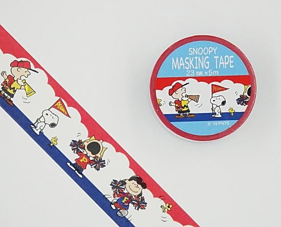 Peanuts Snoopy スヌーピー マスキングテープ 和柄 金箔入り 長さ５ｍ チア トリコロール Sc Sticker