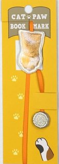 Cat Paw Bookmark 手触りやさしい猫足ブックマーク　茶白