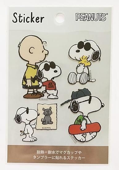 Peanuts Snoopy スヌーピー 貼って剥がせる 耐熱耐水ステッカー joe cool Sc Sticker Peanuts Snoopy スヌーピー 貼って剥がせる 耐熱耐水ステッカー joe cool Sc Sticker