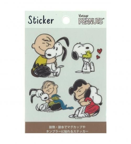 PEANUTS SNOOPY スヌーピー 貼って剥がせる 耐熱耐水ステッカー