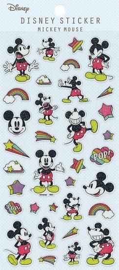 Disney ディズニー ミニステッカー ラメ入りミッキーｐｏｐ Sc Sticker