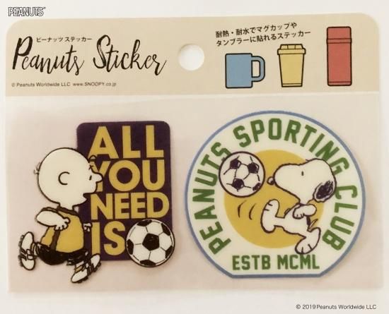 Peanuts ピーナッツ 耐熱耐水ステッカー スヌーピー サッカー Sc Sticker Peanuts ピーナッツ 耐熱耐水ステッカー スヌーピー サッカー Sc Sticker