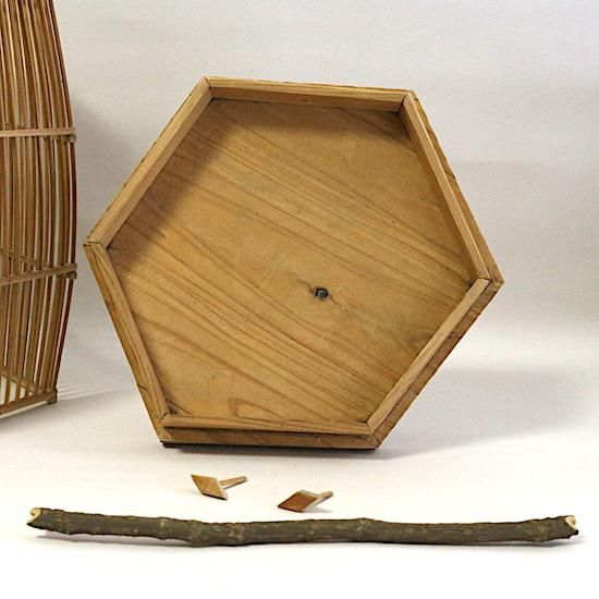 手作り竹製鳥籠(六角型鳥籠) - HANAMUGURI 手作り竹製鳥籠(六角型鳥籠) - HANAMUGURI