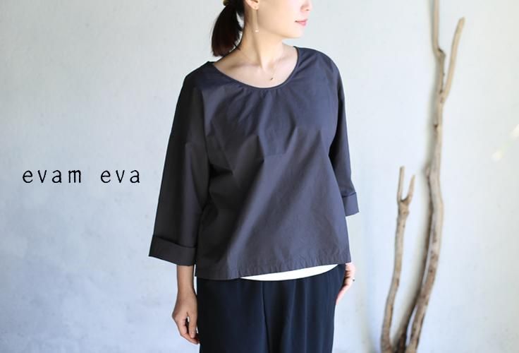 【美品/定価1.8万】エヴァムエヴァ evam eva *コットンワイドプルオーバー*Mチャコールグレー綿トップス(m1-2506-246)【71G52】 ワイドプルオーバー/evam eva | DONOVAN