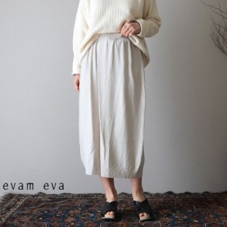 evam eva( )2019ss ֥륫С å ܥ꡼ / double covering tuck skirt E191K098
