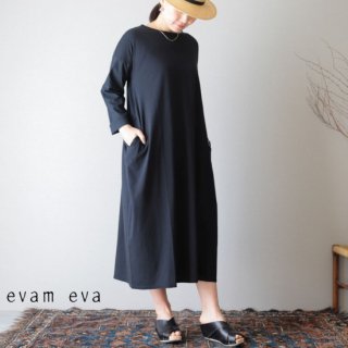 evam eva( )2019ss åȥ  󥰥ԡ ֥å / cut&sew cloth long one-piece E191C112