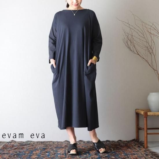 evam eva(エヴァム エヴァ) カットソー クロス ロングワンピース