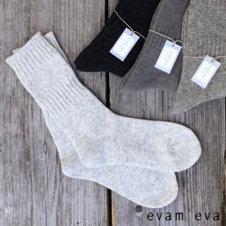 evam eva( )2ޤǤ椦ѥåȲġ 륫ߥ å  / wool cashmere rib socks E002Z078