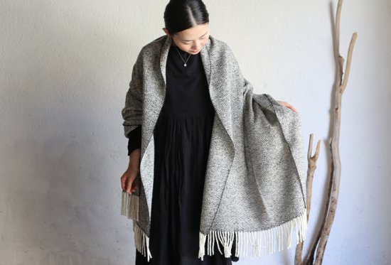 Mourne Textiles モーン テキスタイル Tweed Emphasize Wide Scarf 