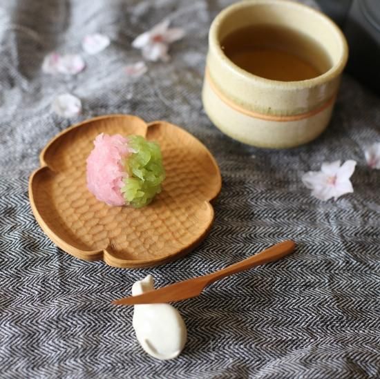 木工房玄 高塚和則 花形コースター＆菓子切セット e*o様 木工