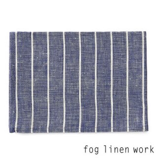 【3点までゆうパケット可】fog linen work(フォグリネンワーク) リネンキッチンクロス ネイビーボーダー/ランチョンマット　キッチンタオル LKC001-NAB