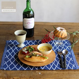 ڤ椦ѥåȲġLAPUAN KANKURIT ץ󡦥󥯥 ESKIMO placemat (W48H32) white-blueberry / ץ졼ޥå ۥ磻ȡߥ֥롼٥꡼