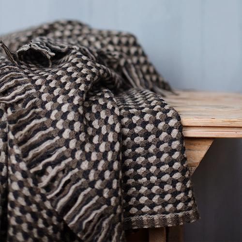 LAPUAN KANKURIT ラプアン・カンクリ ALVA ブランケット brown