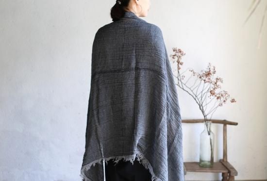 tamaki niime 玉木新雌 basic shawl big gray / ベーシック