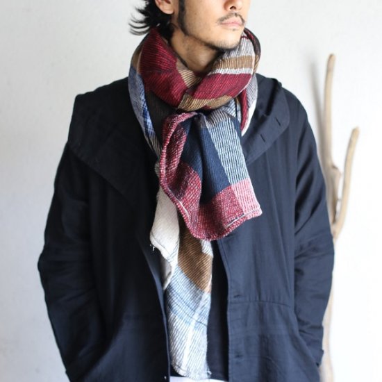 tamaki niime 玉木新雌 wool cotton only one shawl01/ ウールコットン