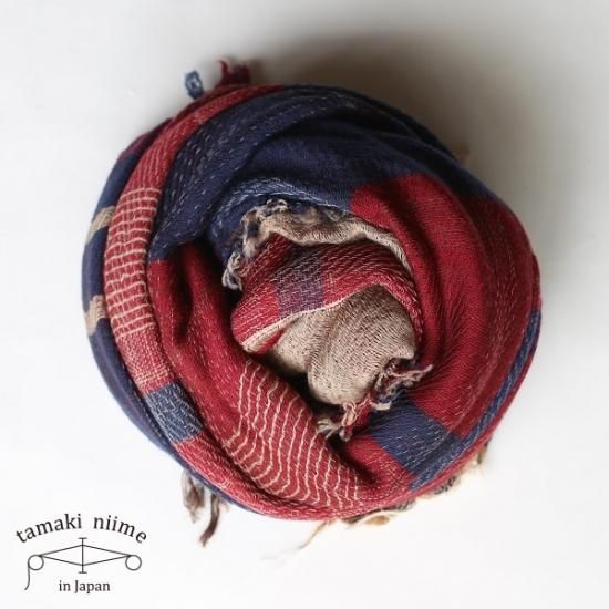 tamaki niime 玉木新雌 roots shawl wool big RSWB07/ ルーツ