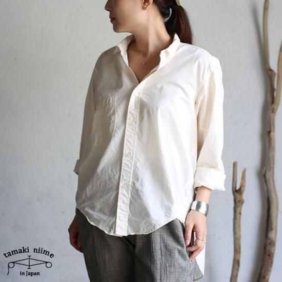 【美品】tamaki niime タマキニイメ 長袖シャツ ユニセックス 赤 4 shirts | tamaki niime