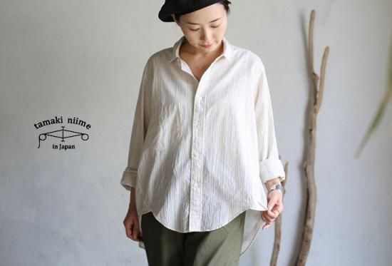 タマキニイメ tamaki niime ©️flat シャツ ブラウス tamaki niime