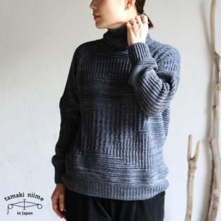 tamaki niime(ޥ ˥) ڿ TO knit bluegray ȥ˥å ֥롼졼  åȥ ̵