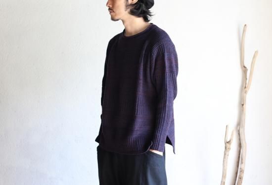 tamaki niime(タマキ ニイメ) 玉木新雌 PO knit DEKA purple