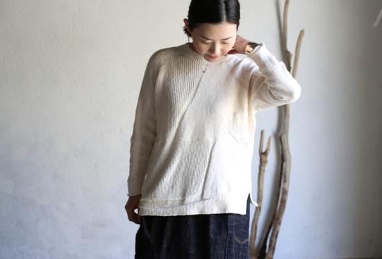 tamaki niime(タマキ ニイメ) 玉木新雌 PO knit face 01 cotton 100