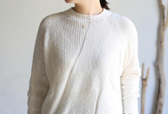 tamaki niime(タマキ ニイメ) 玉木新雌 PO knit face 01 cotton 100