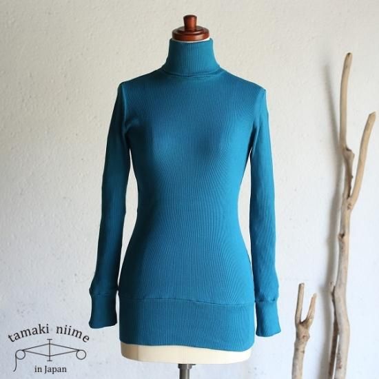 タマキニイメtamaki niimeグリーン パターン編み 長袖ニット1点モノ タトル｜tamaki niime 玉木新雌