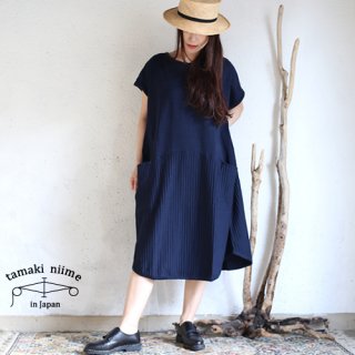 tamaki niime ڿ maru T naga cotton 100%navy / ޥT ʥ åȥ100% ͥӡ  ̵