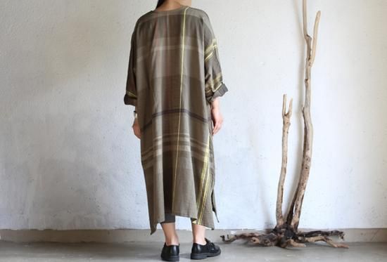 tamaki niime 玉木新雌 only one fuwa-T long All V cotton 100% FTA03