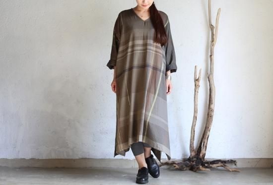 tamaki niime 玉木新雌 only one fuwa-T long All V cotton 100% FTA03