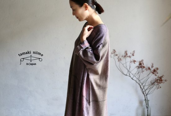 tamaki niime 玉木新雌 only one fuwa-T all wool70% cotton 30% FTA_W07 / オンリーワン  フワT オール Vネック ウール【送料無料】