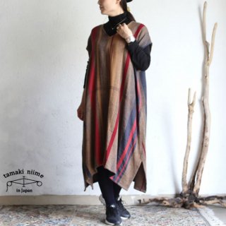 tamaki niime(ޥ ˥) ڿ only one fuwa-T long V wool70 cotton30 18aw_FTL_W08 / եT  Vͥå