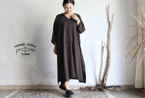 タマキニイメ　ふわTオール　ウールコットン　Ｖネック tamaki niime 玉木新雌 only one fuwa-T All V cotton 100