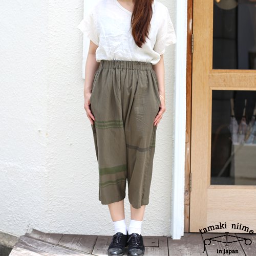 tamaki niime 玉木新雌 basic wear luzu pants khaki / ベーシック